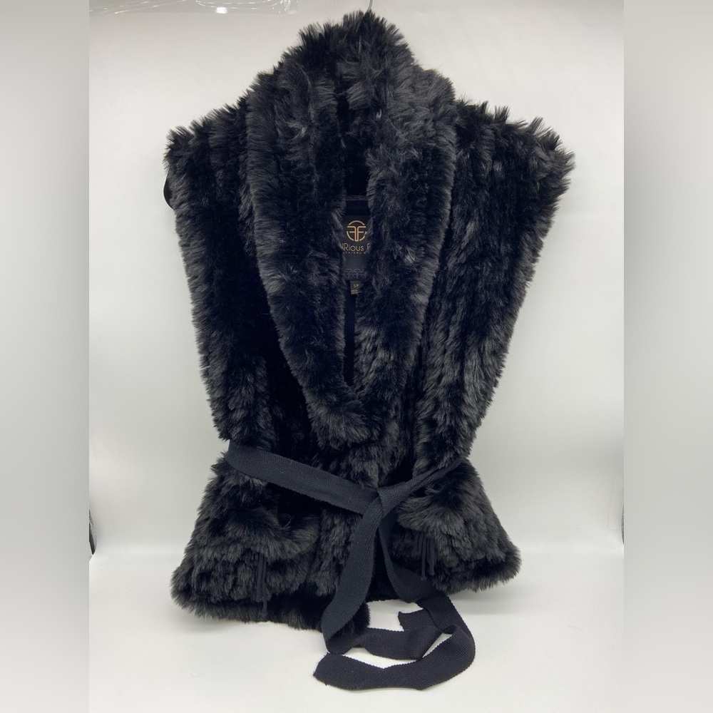 Furious Faux Fur Collared Belted Vest